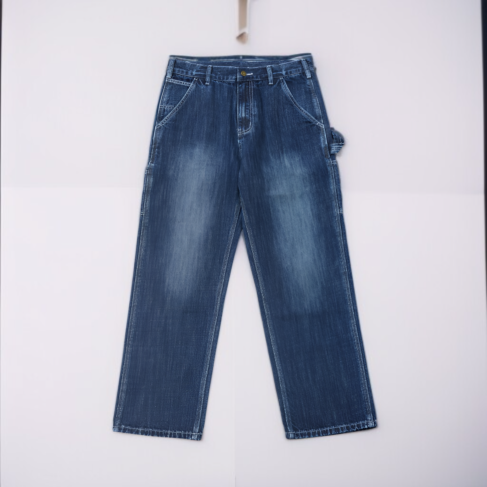 생지 대나무 소재 청바지 앞면 디테일