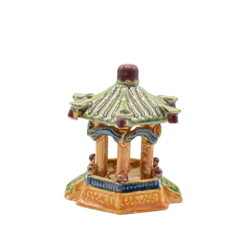 Decoración de pabellón hexagonal para paisajismo de acuarios