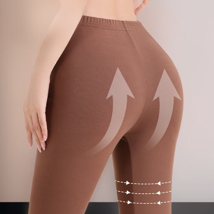 여성용 얇은 독일 벨벳 발열 보온 레깅스