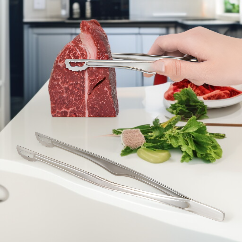 ملقط شواء من الفولاذ المقاوم للصدأ 304، أداة شواء محمولة للتخييم والمطبخ