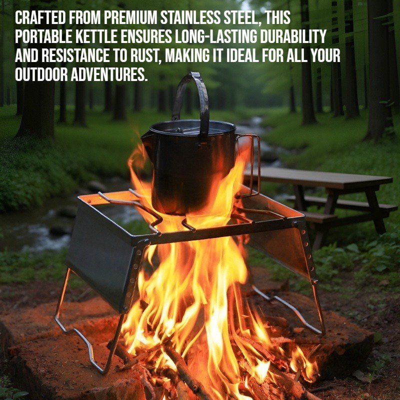 Outdoor stainless steel portable kettle