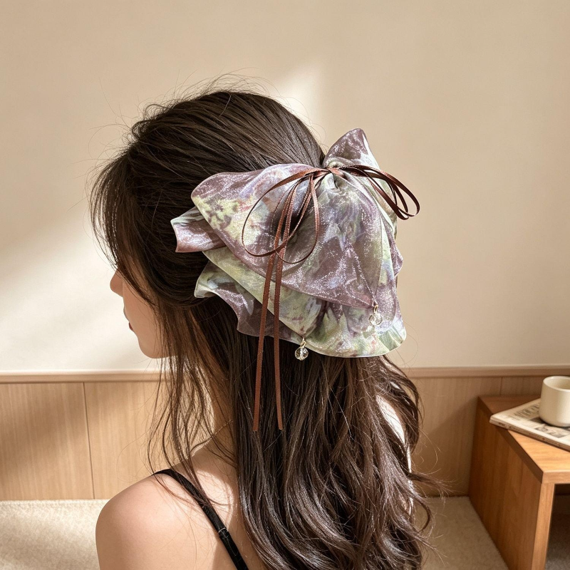 リボンヘアクリップ