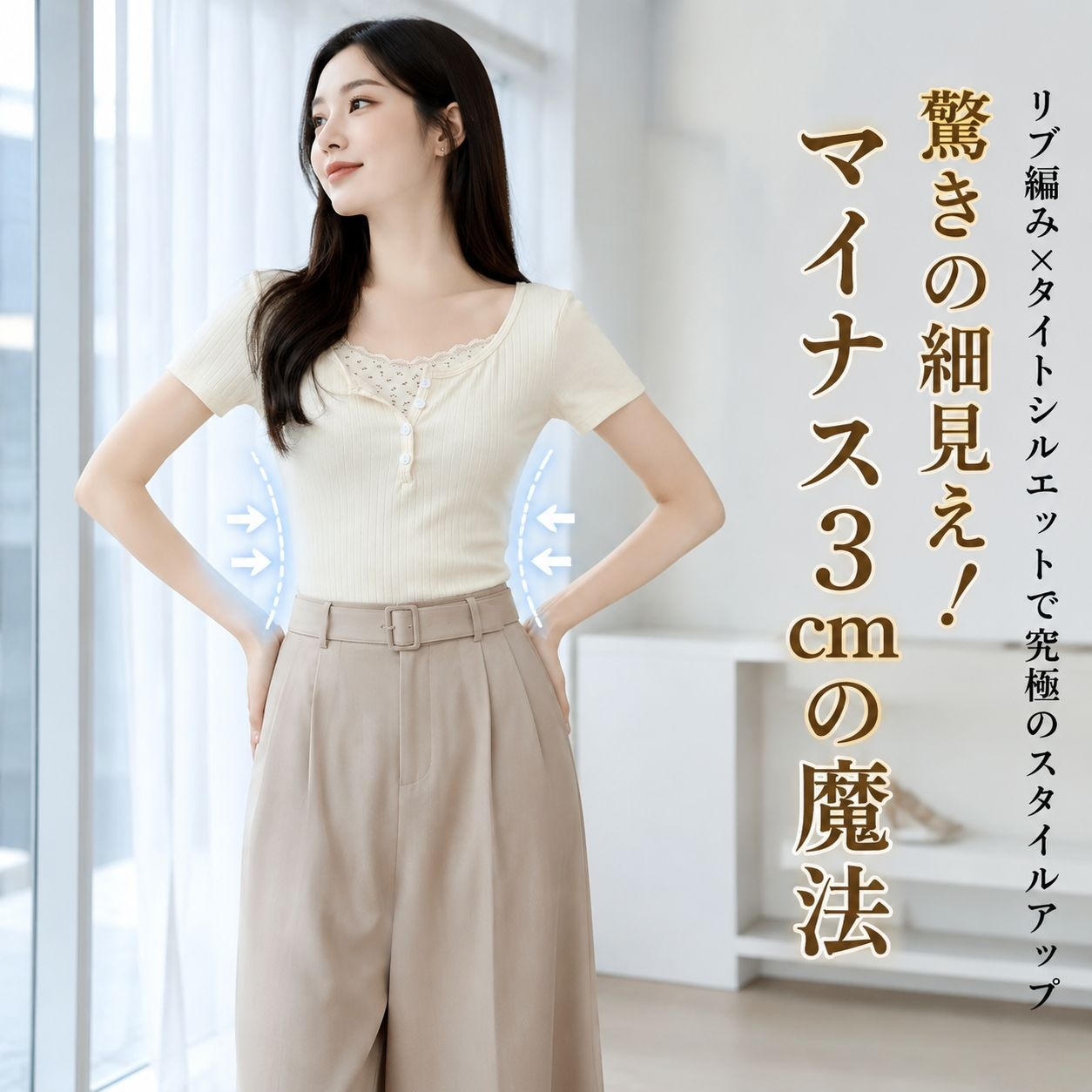 レース付きデザイン 重ね着風スリム半袖トップス