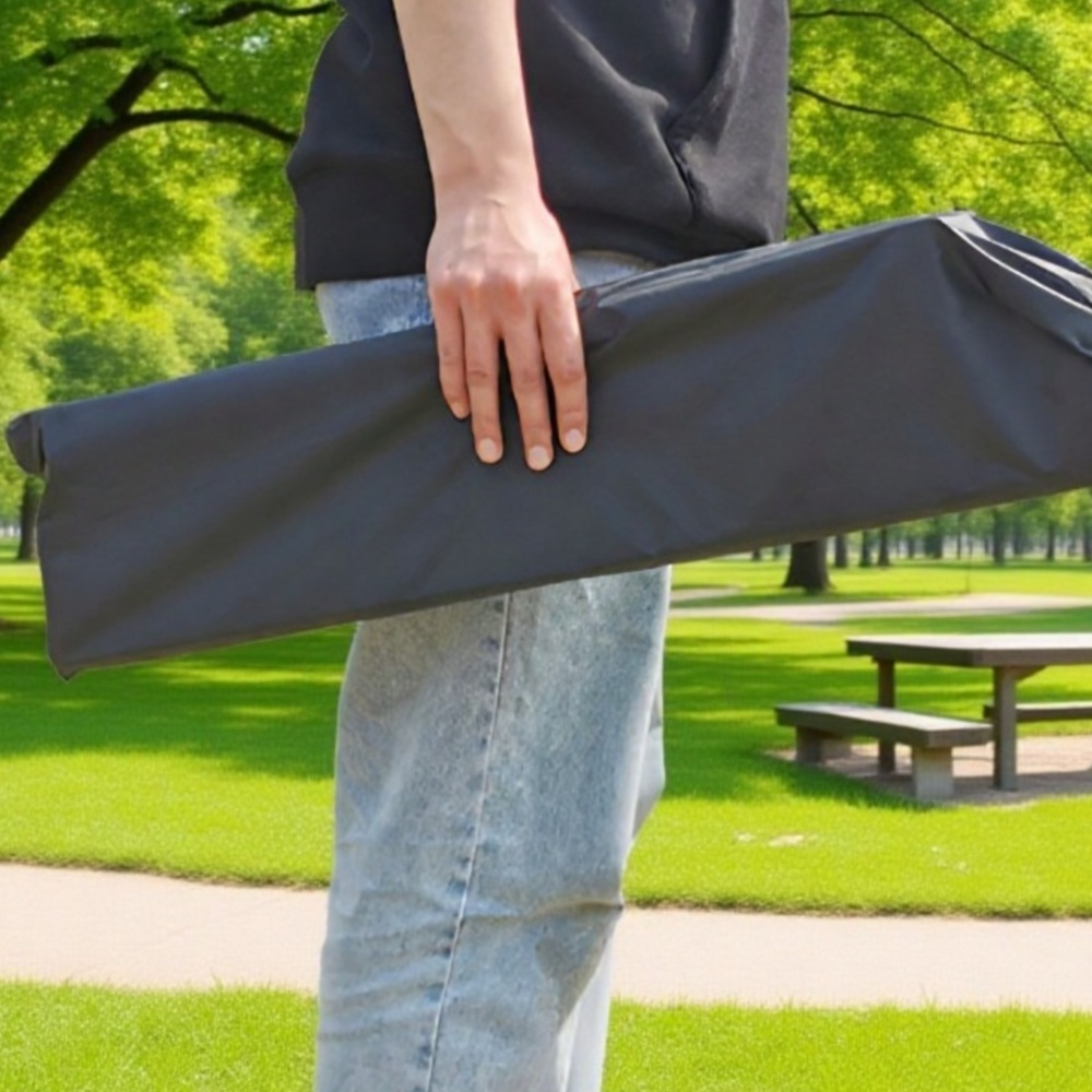 휴대하기 편리한 올블랙 알루미늄 합금 접이식 테이블