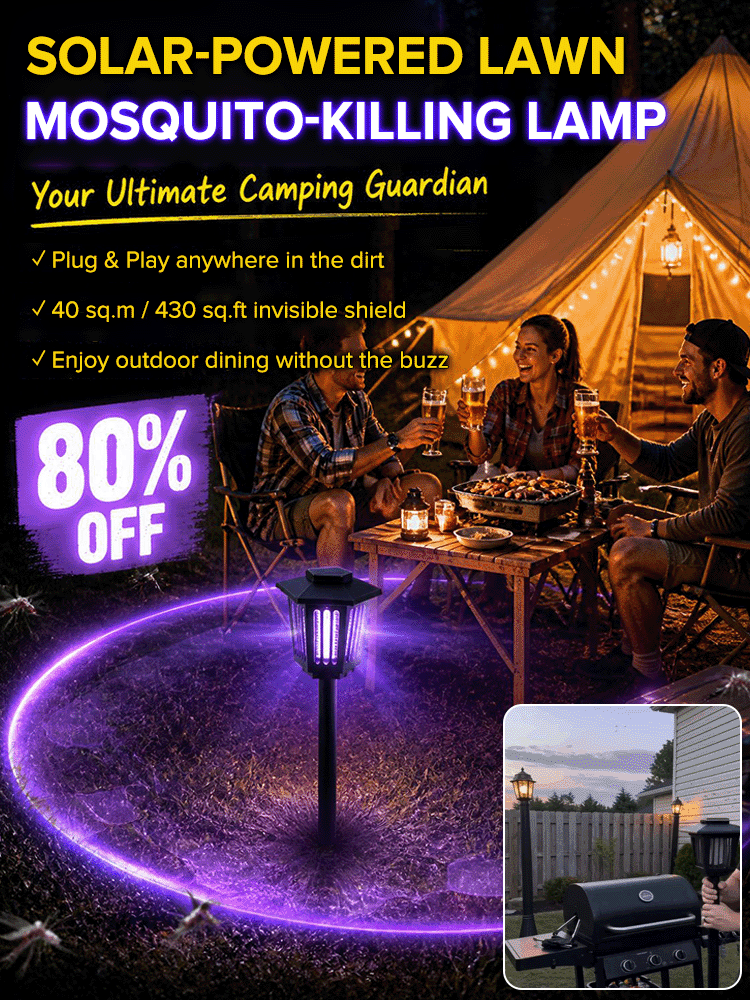 Solar-powered mosquito killer lawn lamp