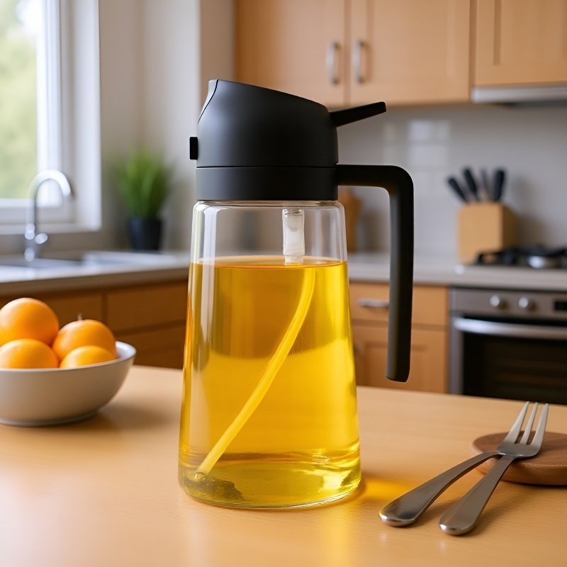 Sealed, leak-proof, spray-and-pour dual-purpose oil can