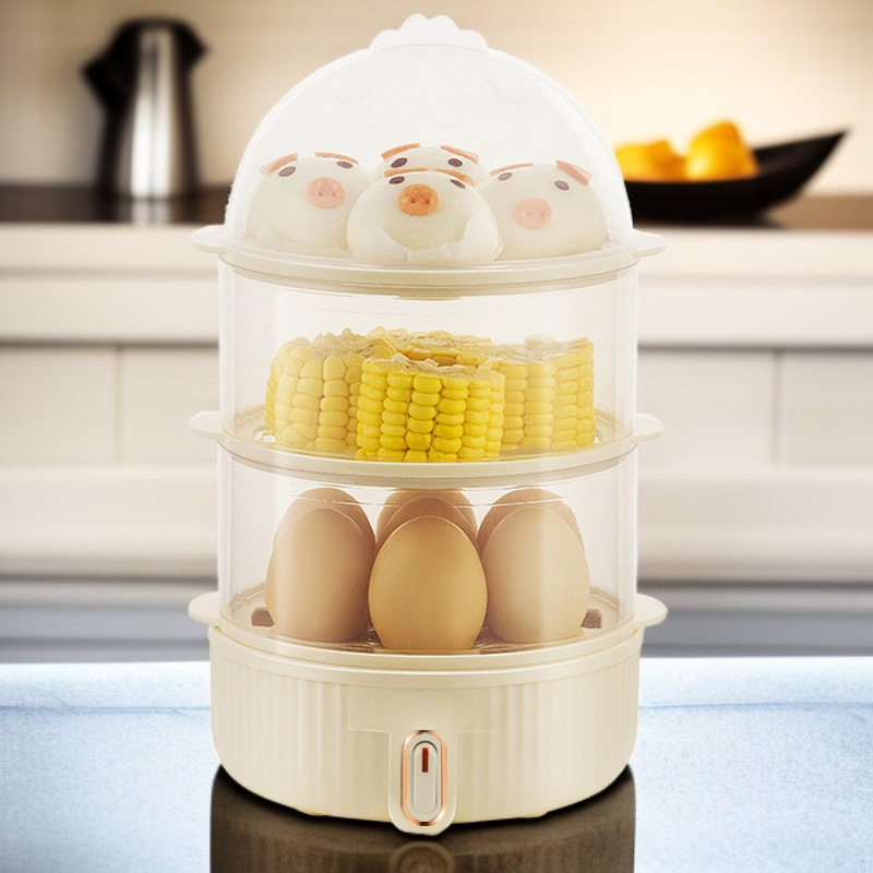 3段機能性朝食用卵蒸し