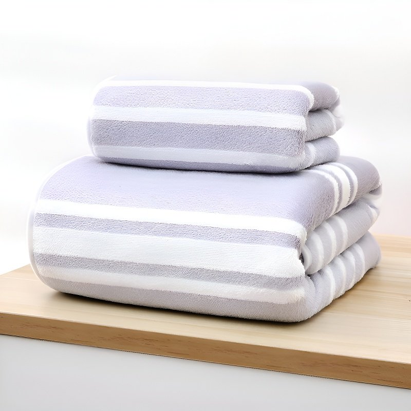 吸水珊瑚絨浴巾毛巾組合