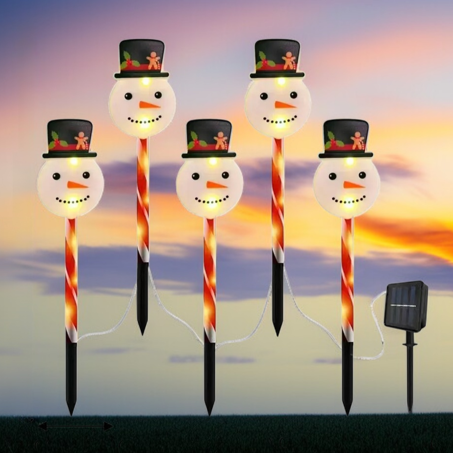 發光老人雪人太陽能