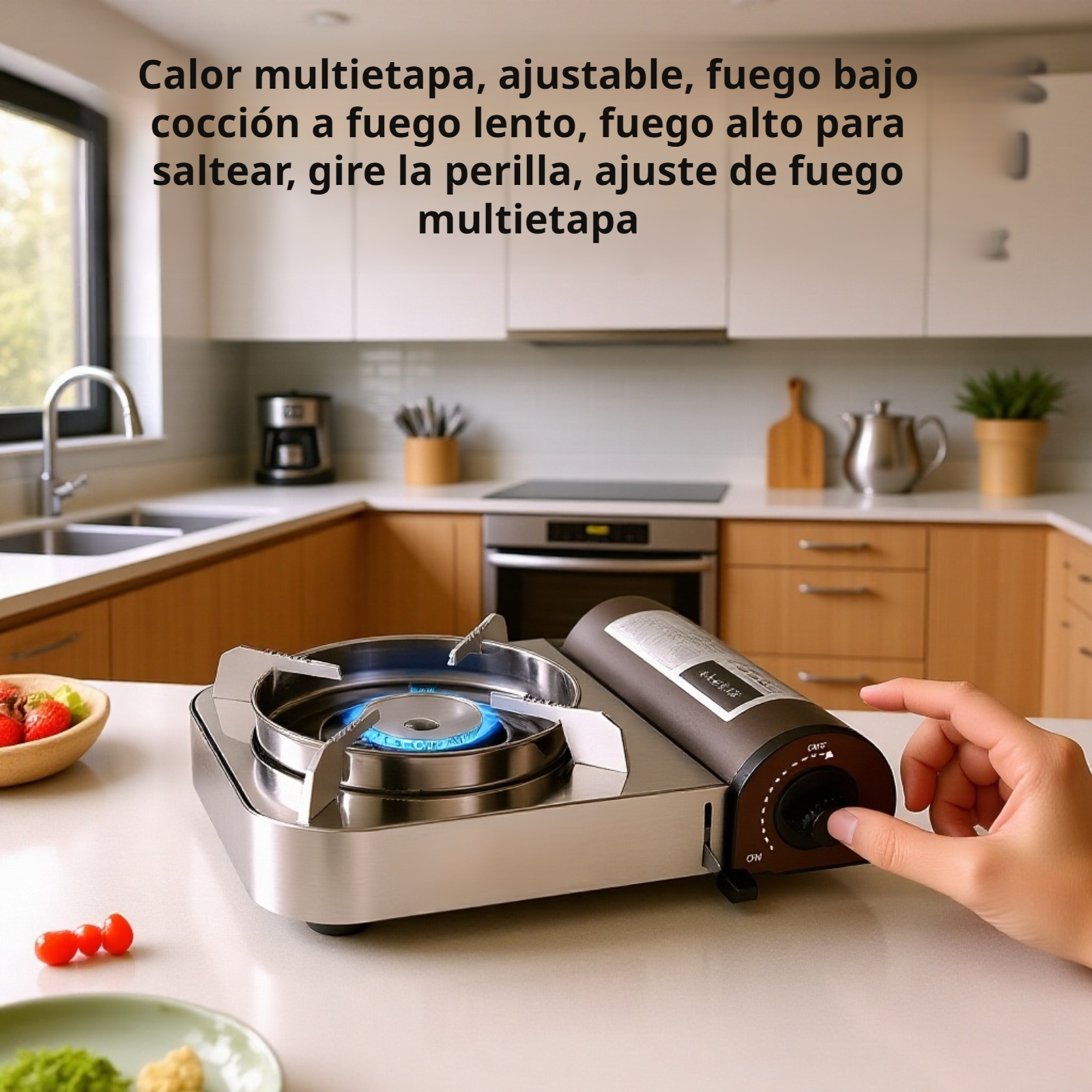 Estufa portátil de gas para fondue, ideal para uso doméstico y actividades al aire libre