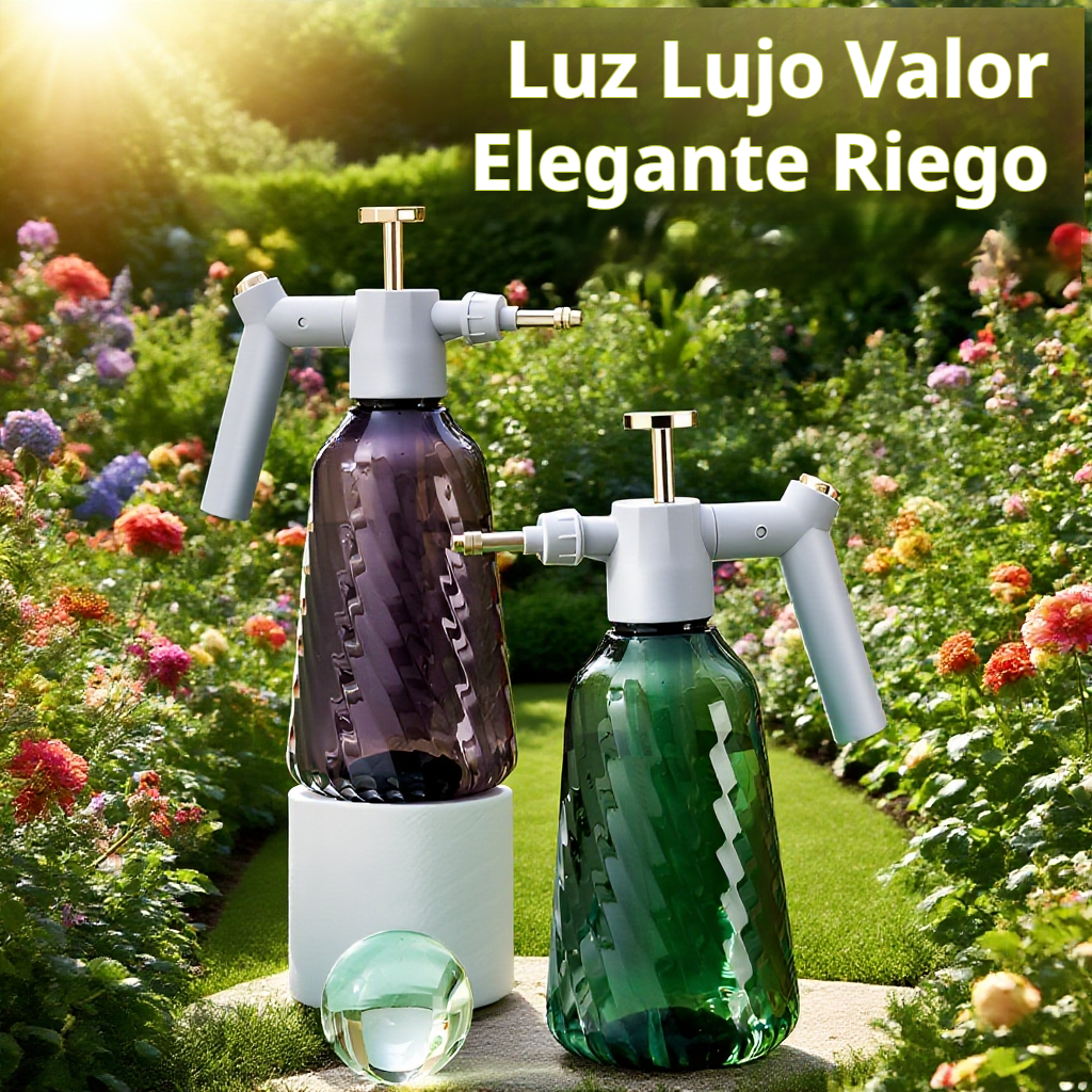 Pulverizador de agua portátil para jardinería doméstica en uso