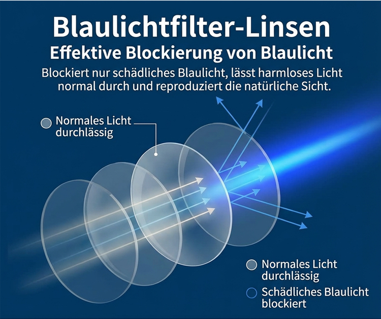 HD-Lesebrille mit Blaulichtfilter für Bildschirmarbeit