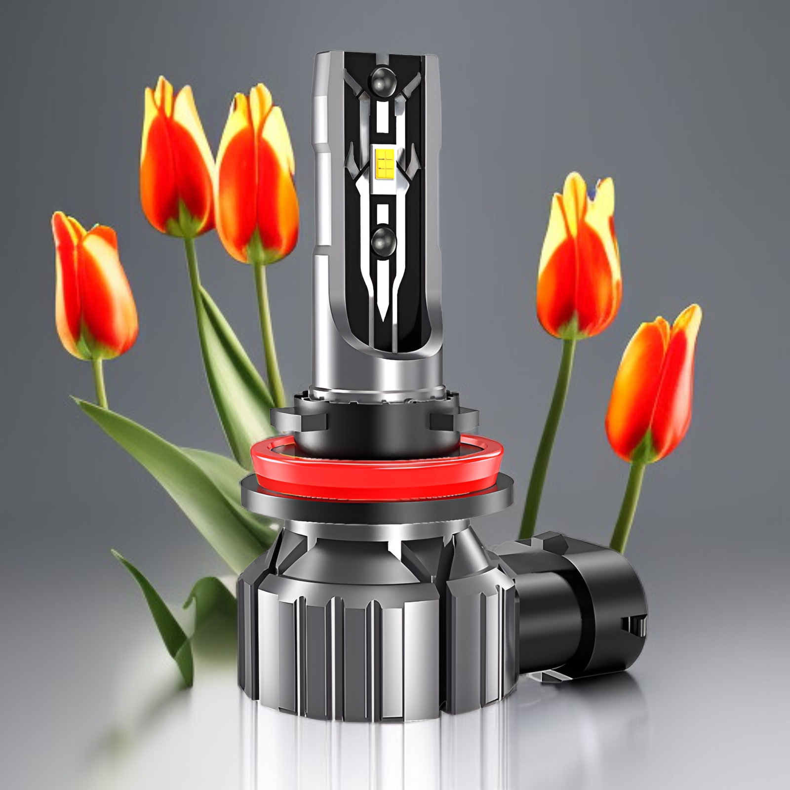 مصابيح أمامية LED للسيارة E2، مصابيح ضباب LED مدمجة مثبتة مباشرة