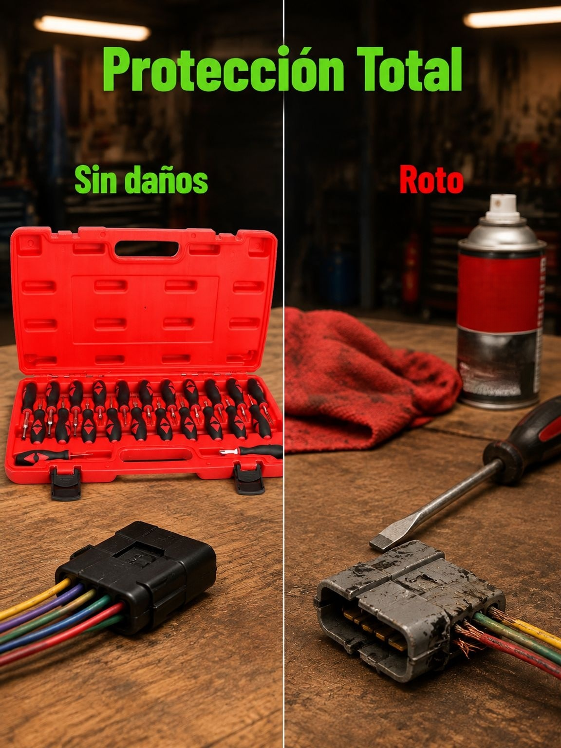 Herramienta de extracción de terminales de arnés automotriz