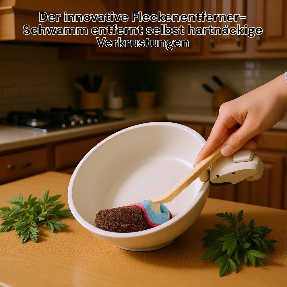 Reinigungsbürste mit langem Griff, Fleckenentferner-Schwamm, Küchenspülbürste und Topfspülbürste