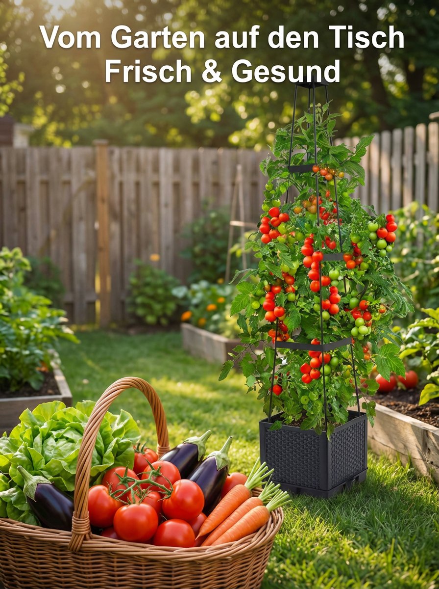 Vielseitig einsetzbarer Gartenanbaukasten auf der Terrasse