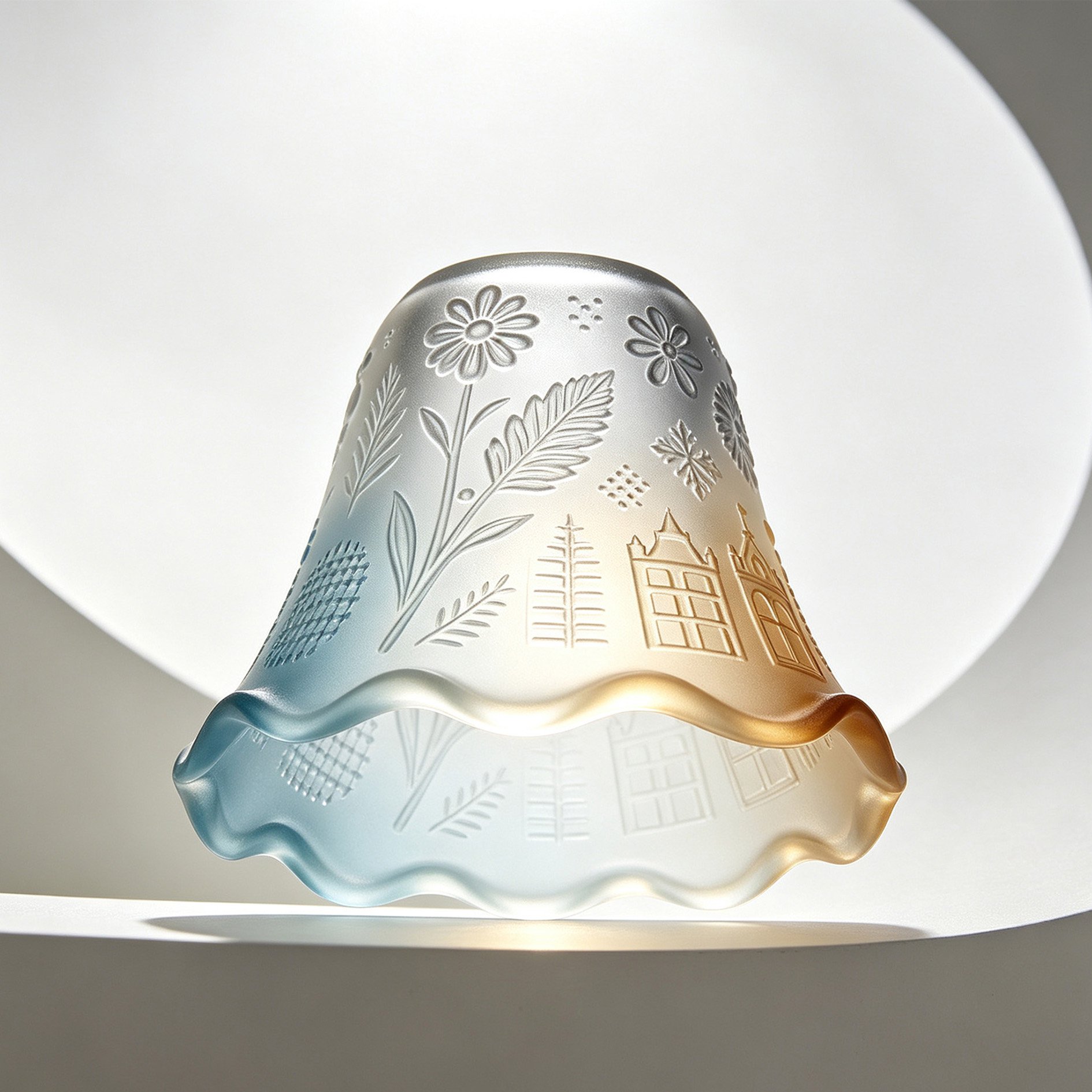 Lampenschirme aus mattiertem Kunstglas