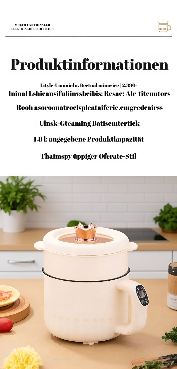 Energiesparender intelligenter Elektro-Heißtopf im Einsatz