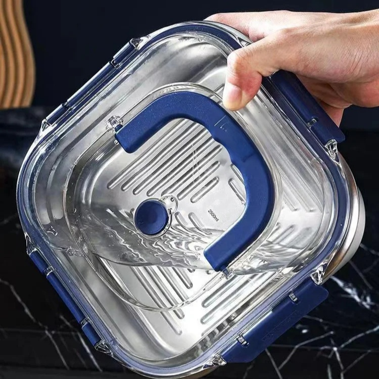 Edelstahl Frischhaltedose mit Tragegriff, luftdicht, für Zuhause