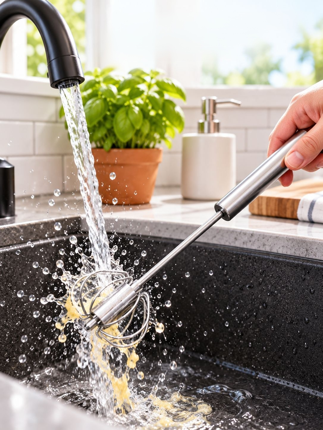 Fouet de cuisine réutilisable pour crème et préparation pâtissière