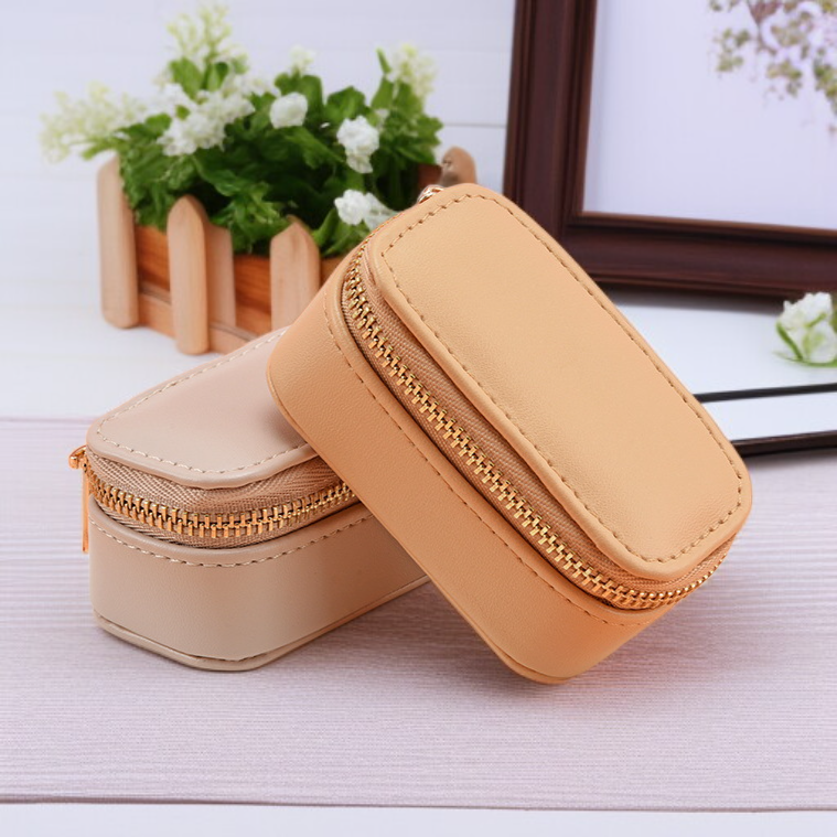 Portable Mini Jewelry Organizer, Travel Earring Ring Box, Lightweight Luxurious Design