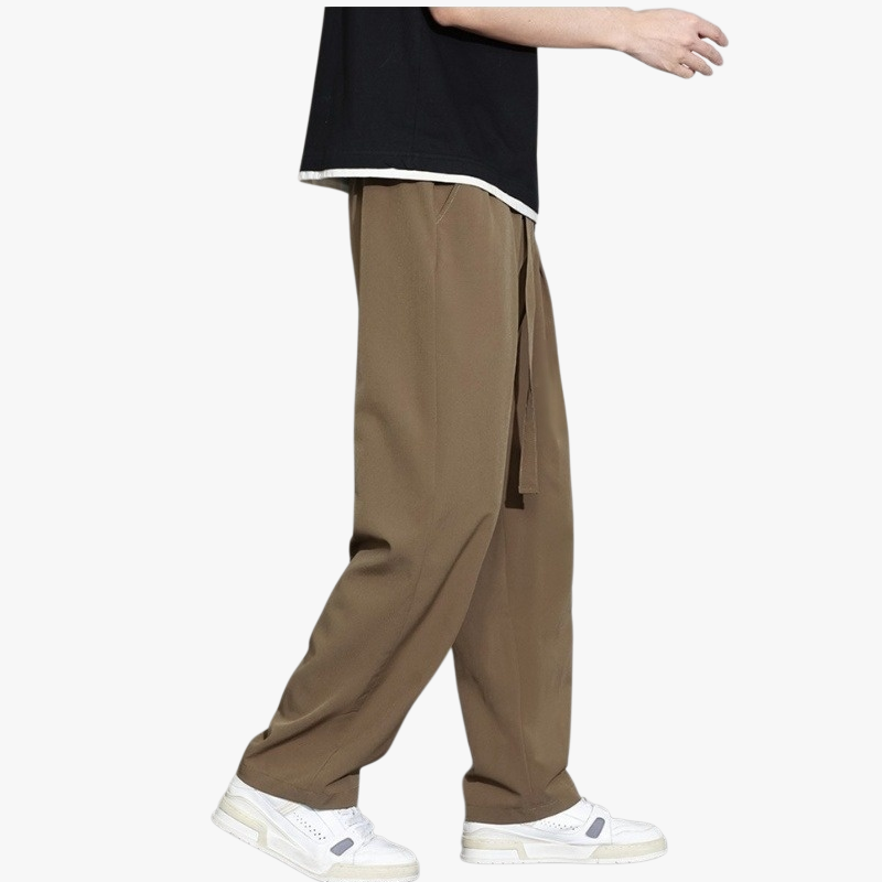 남녀 빅사이즈 캐주얼 팬츠 하이 통기 일자 트레이닝 팬츠 아이스 팬츠 남 여름 속건 캐주얼 팬츠