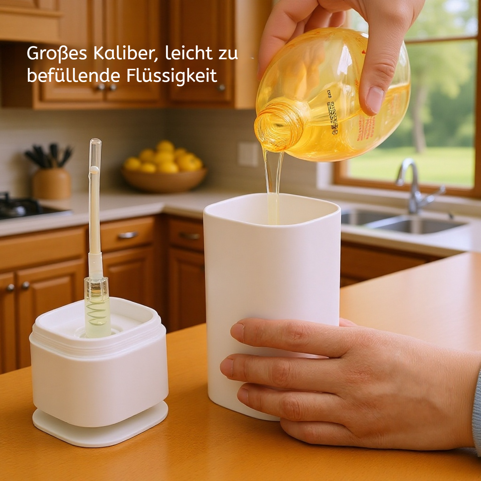 Nachfüllbare Spenderflasche für Duschgel und Shampoo