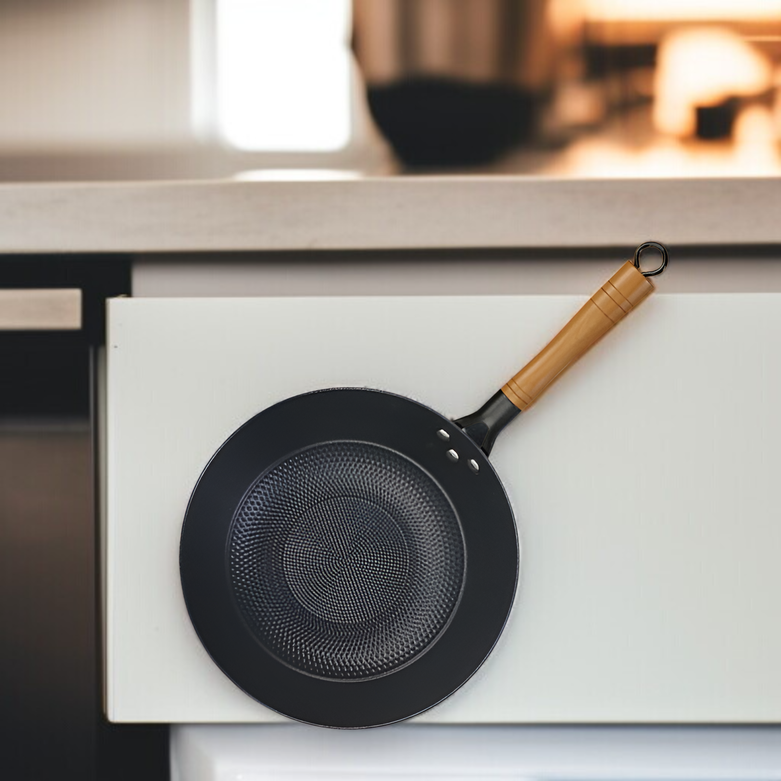 ホーロー中華鍋、焦げ付き防止、家庭用鋳鉄中華鍋、錆びない、軽油煙、低脂肪質感、ガスストーブ中華鍋