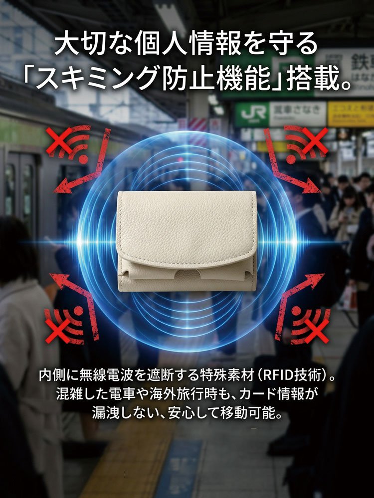 【手のひらサイズ】ガバッと開く驚きの収納力！最高級イタリア本革ミニ財布