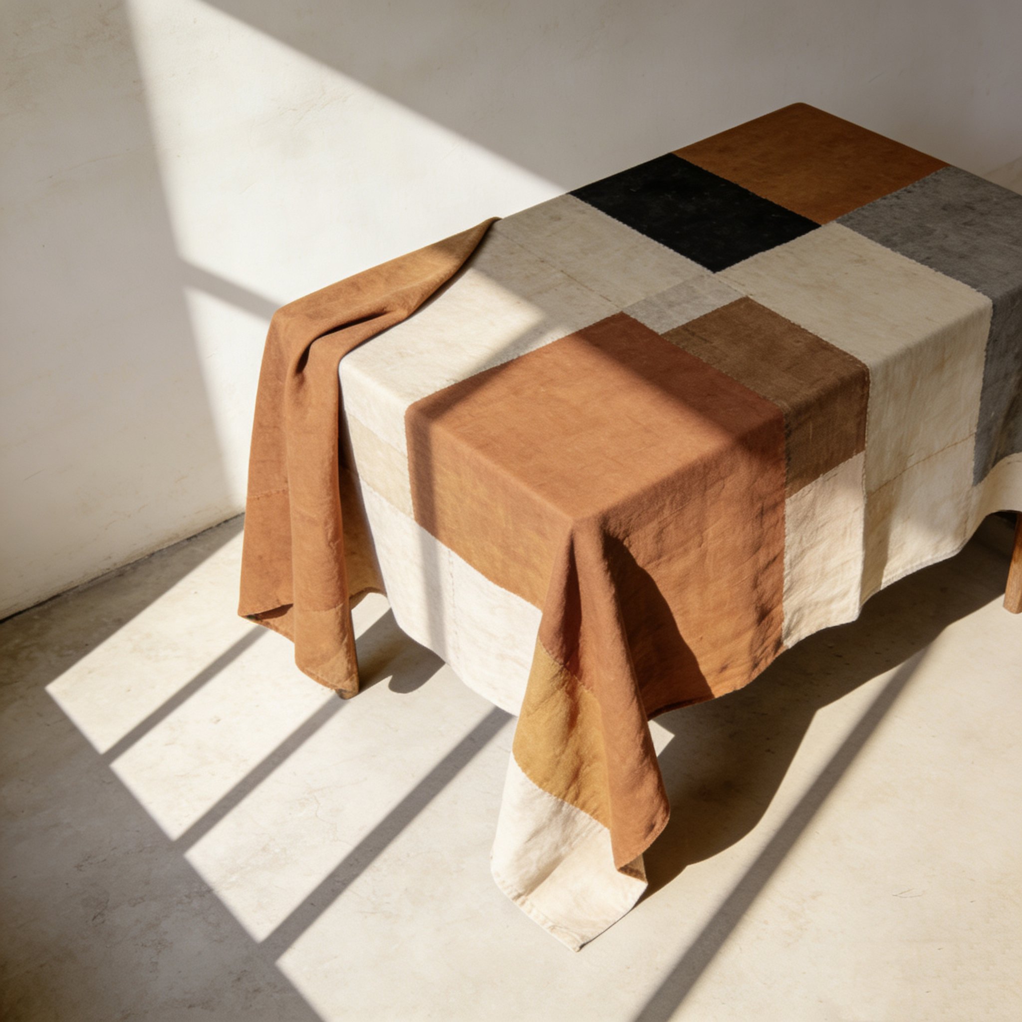  체크 패턴 테이블보