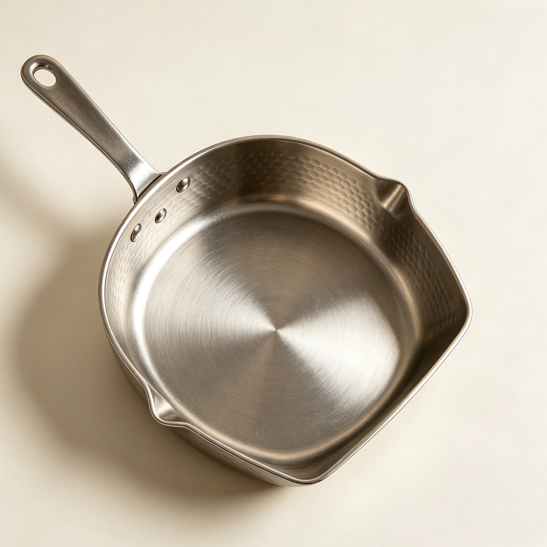 Hammered Stainless Steel Square Pot
