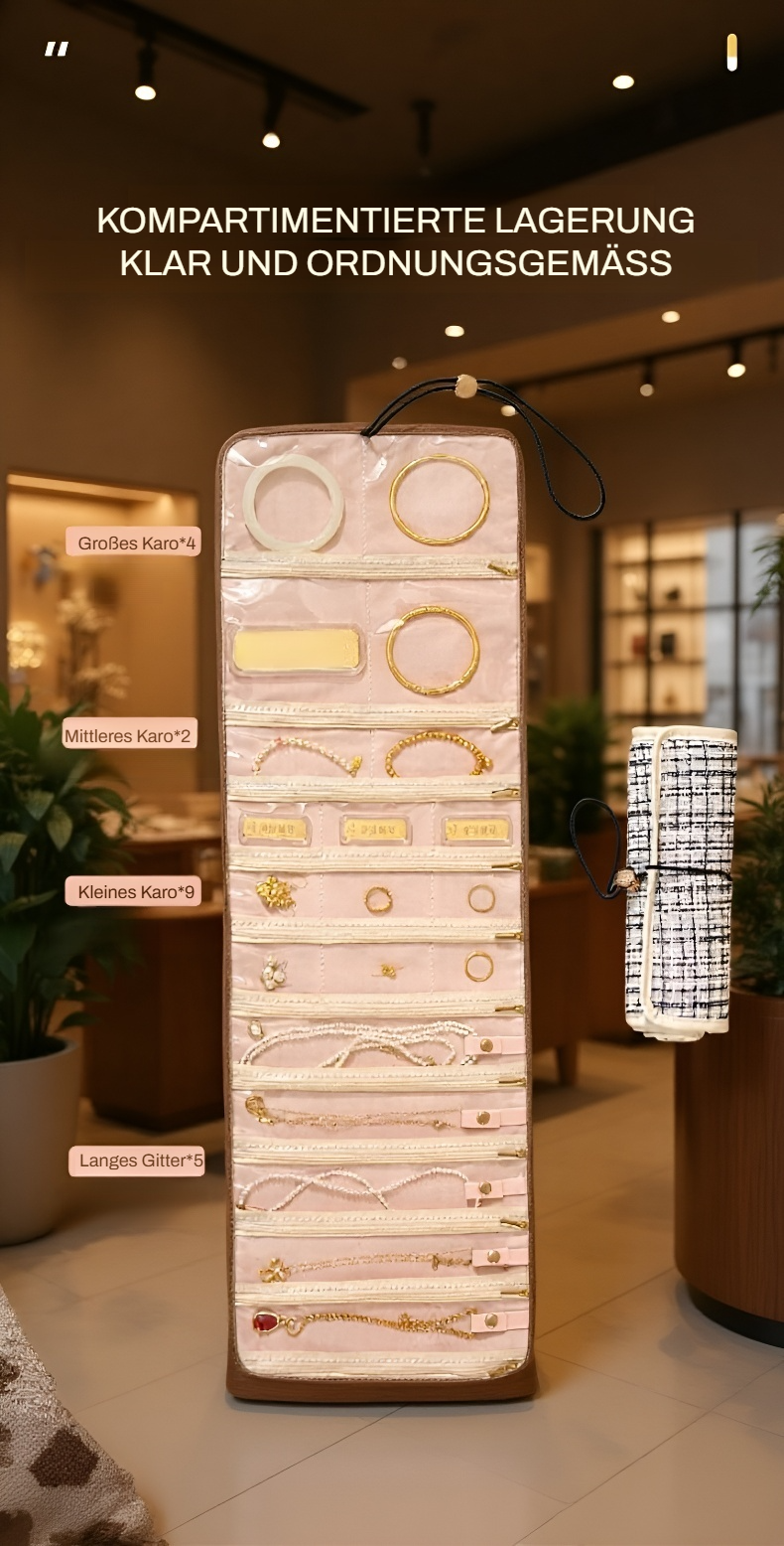 Große tragbare Schmucktasche im kleinen Chanel-Stil