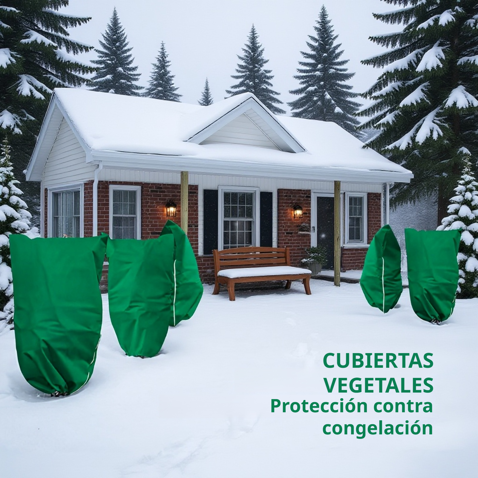 Funda Protectora para Plantas contra Heladas, Soporte de Protección para Árboles