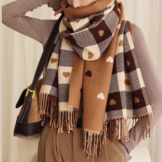 女性学生用冬の保温カシミヤマフラー