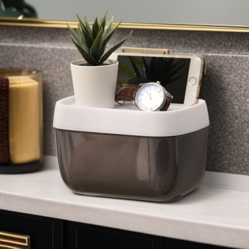 Punch-Free Wall-Mounted Toilet Paper Dispenser – Waterproof Organizer