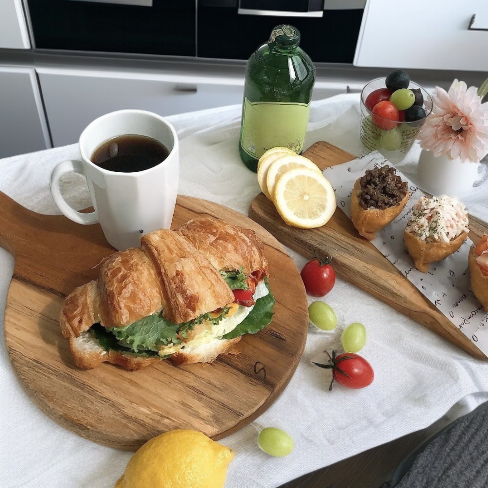 피자 스테이크 전용 목재 도마