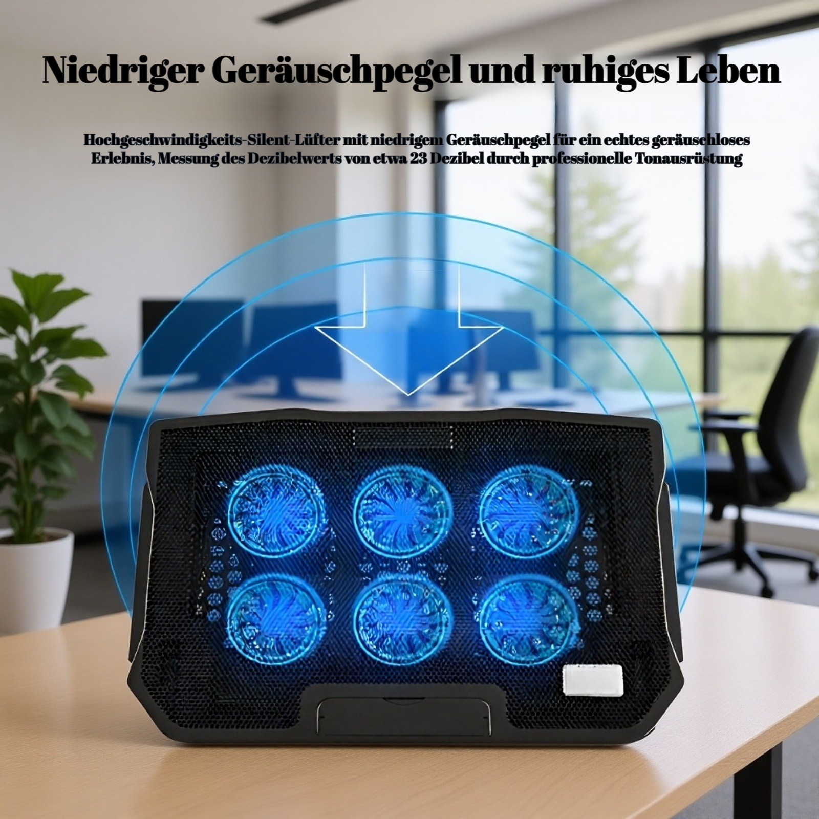 Notebook Kühler Basis Gaming 6 Lüfter Halbleiter Kühlhalter H9