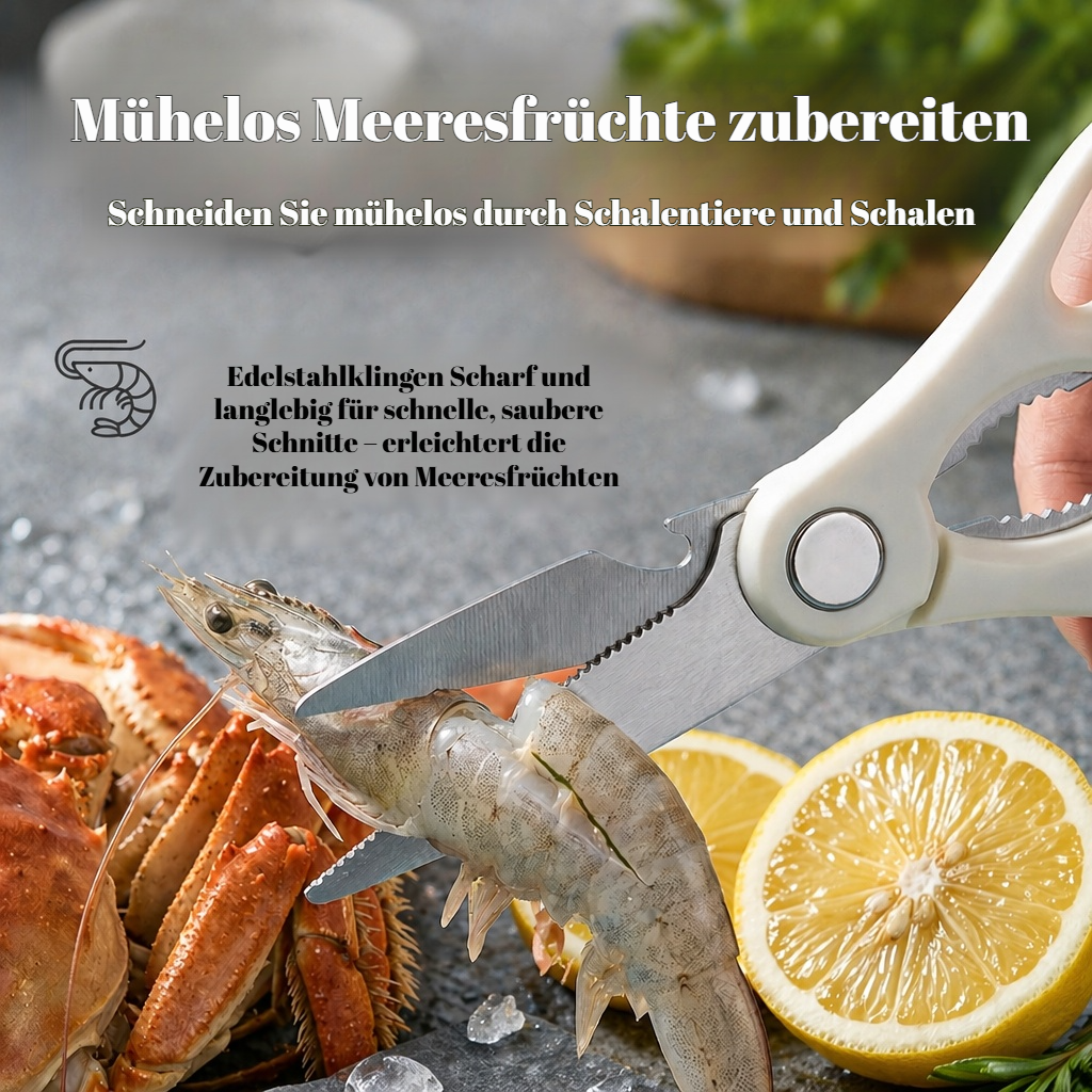 Küchenschere aus Edelstahl, starke Geflügelschere, Fleischschere