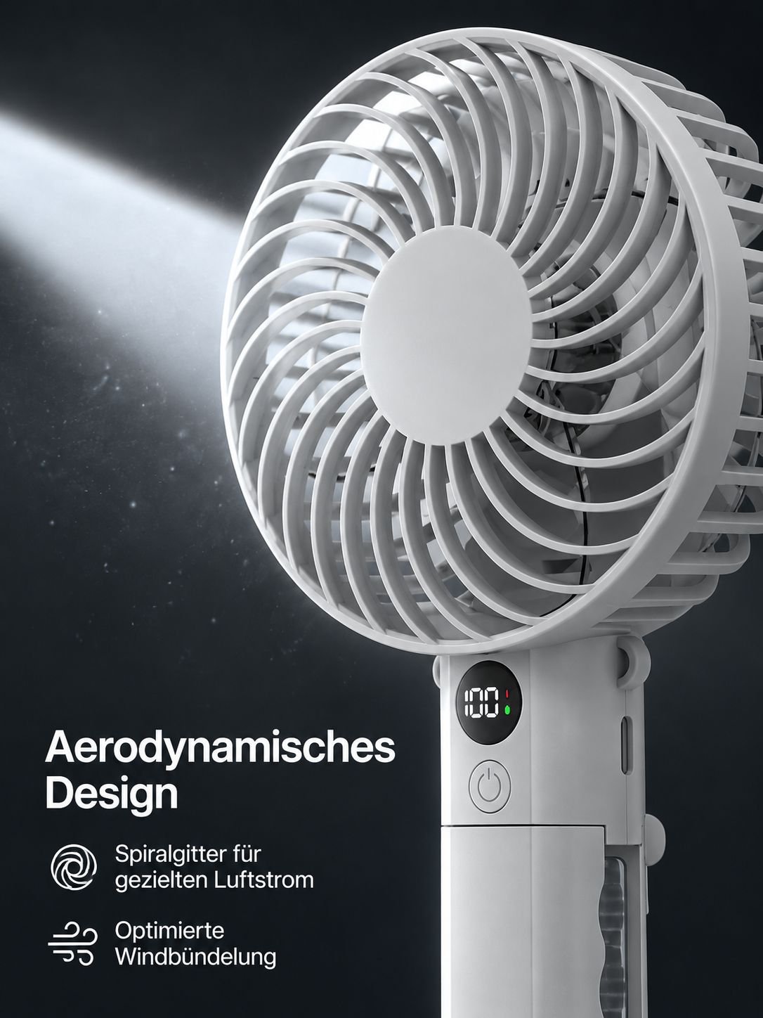 Wiederaufladbarer Ventilator mit modernem Design