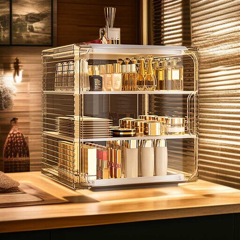 アクリル化粧品収納ボックス多機能デスクトップ収納ケース