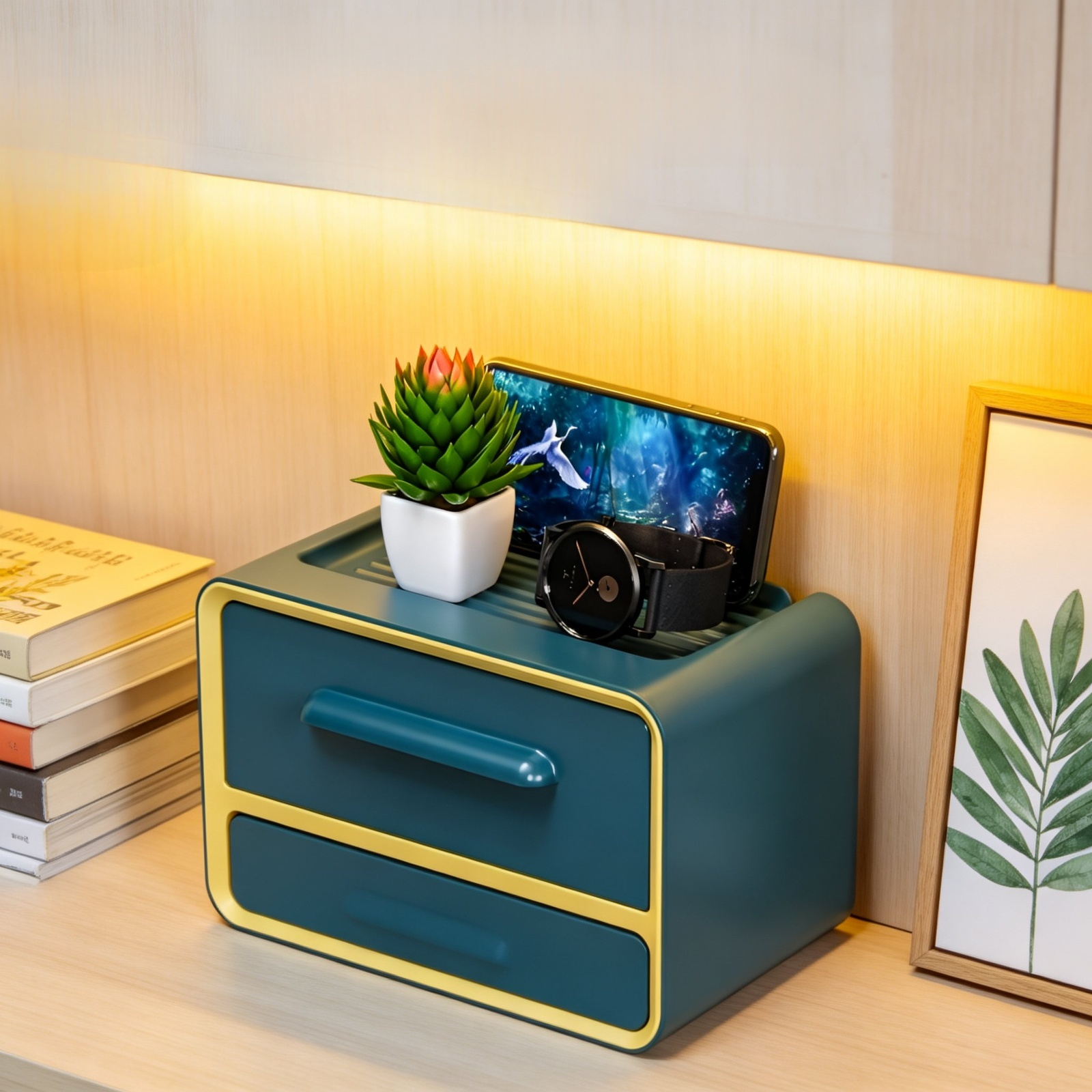 Caja de pañuelos de baño montada en la pared sin taladrar con cajón