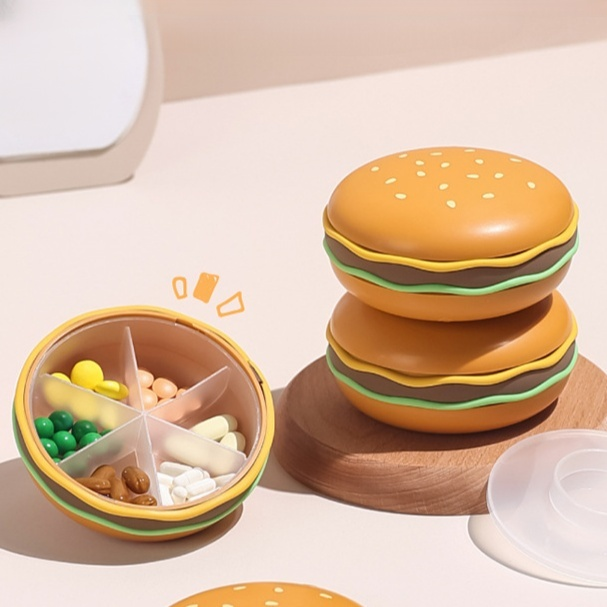 かわいいハンバーガー型収納ボックス お菓子やコスメの整理に