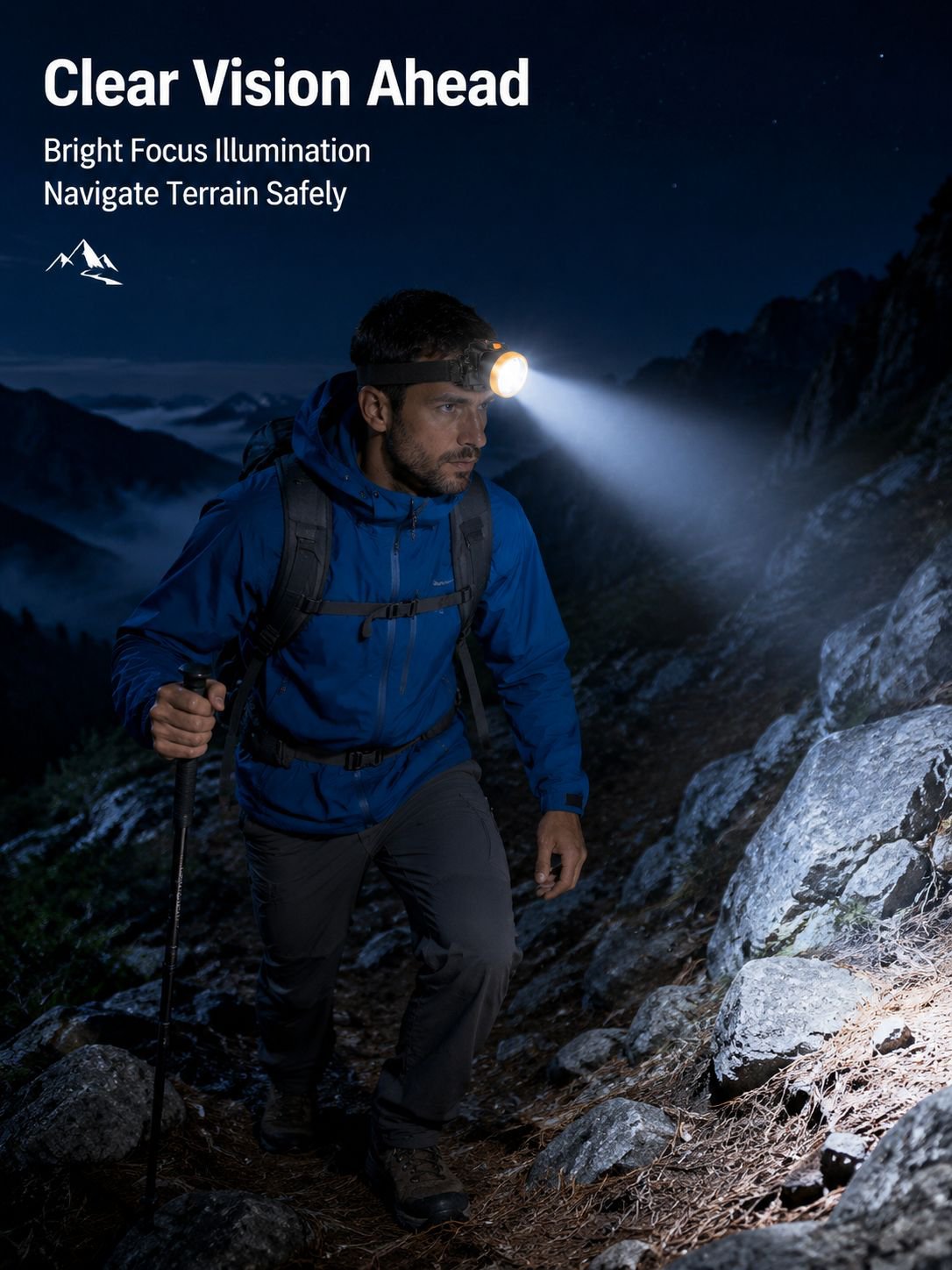 Fishing headlamp with multiple light modes