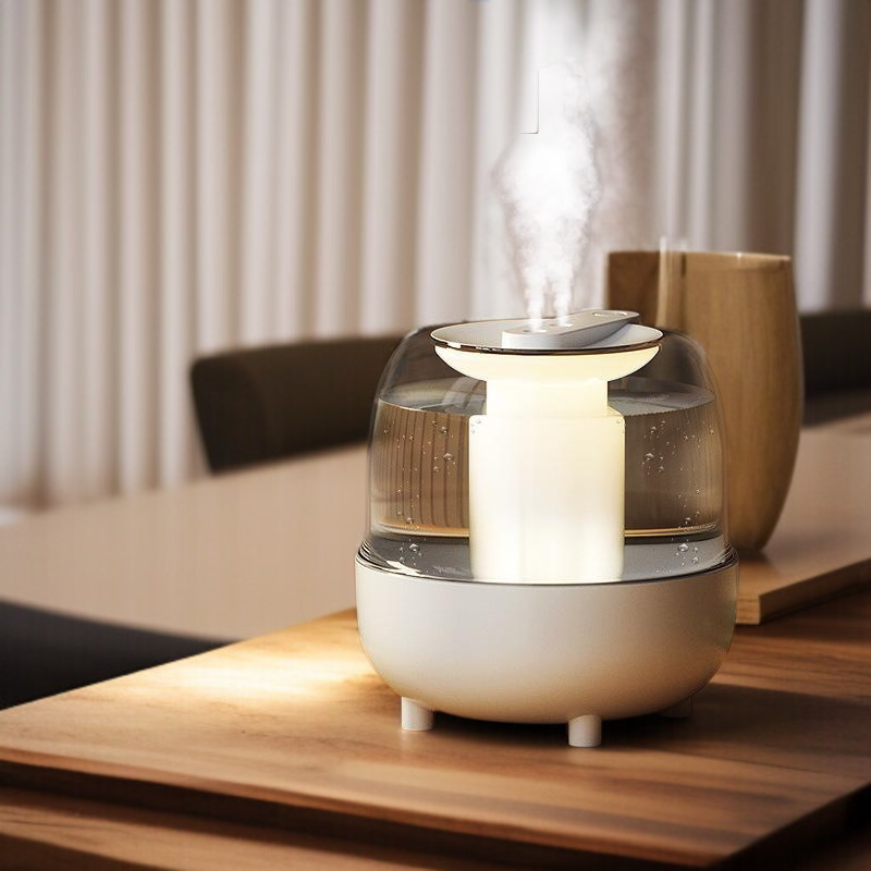 Office and Bedroom Night Light Humidifier with Dual Spray and Large Capacity
