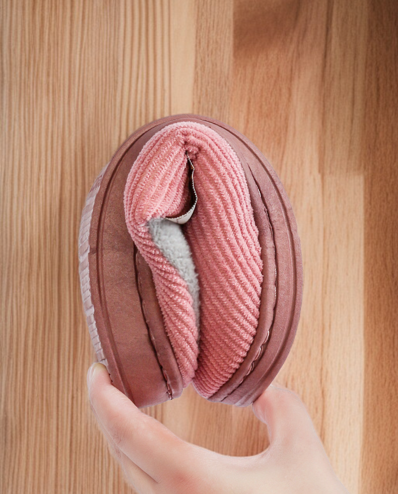 柔軟親膚面料女用棉拖鞋