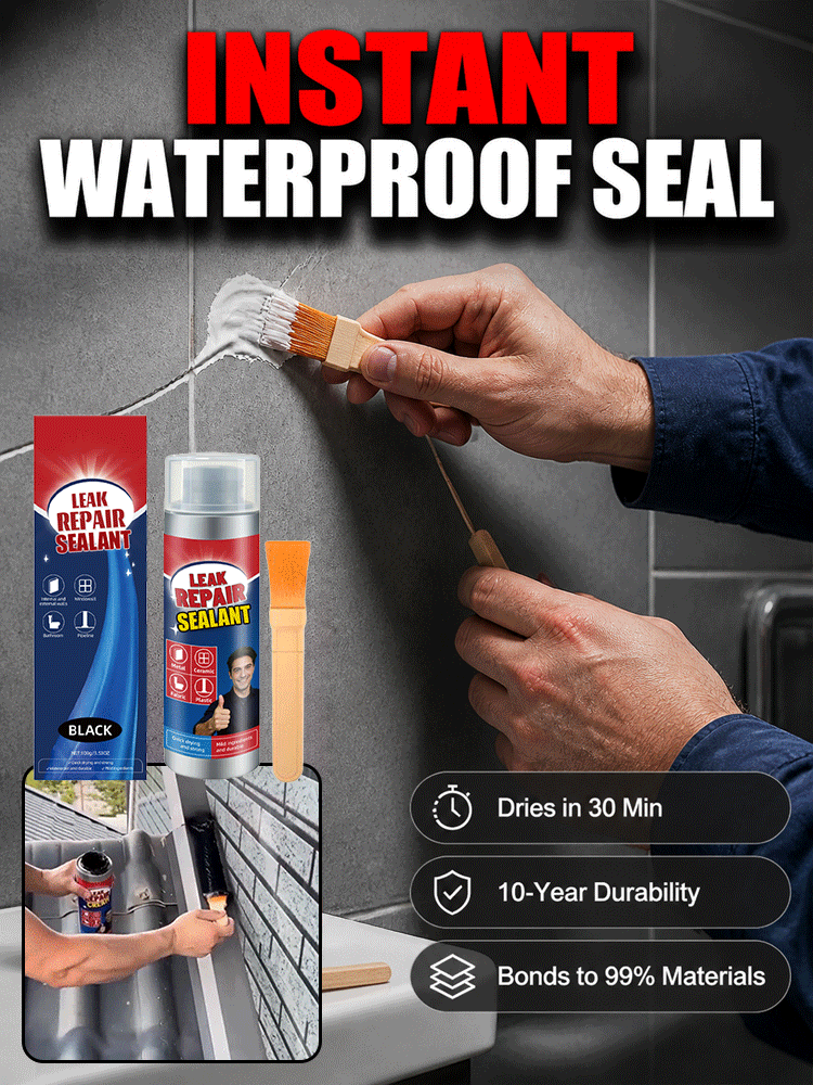 Invisible brush-applied leak sealant