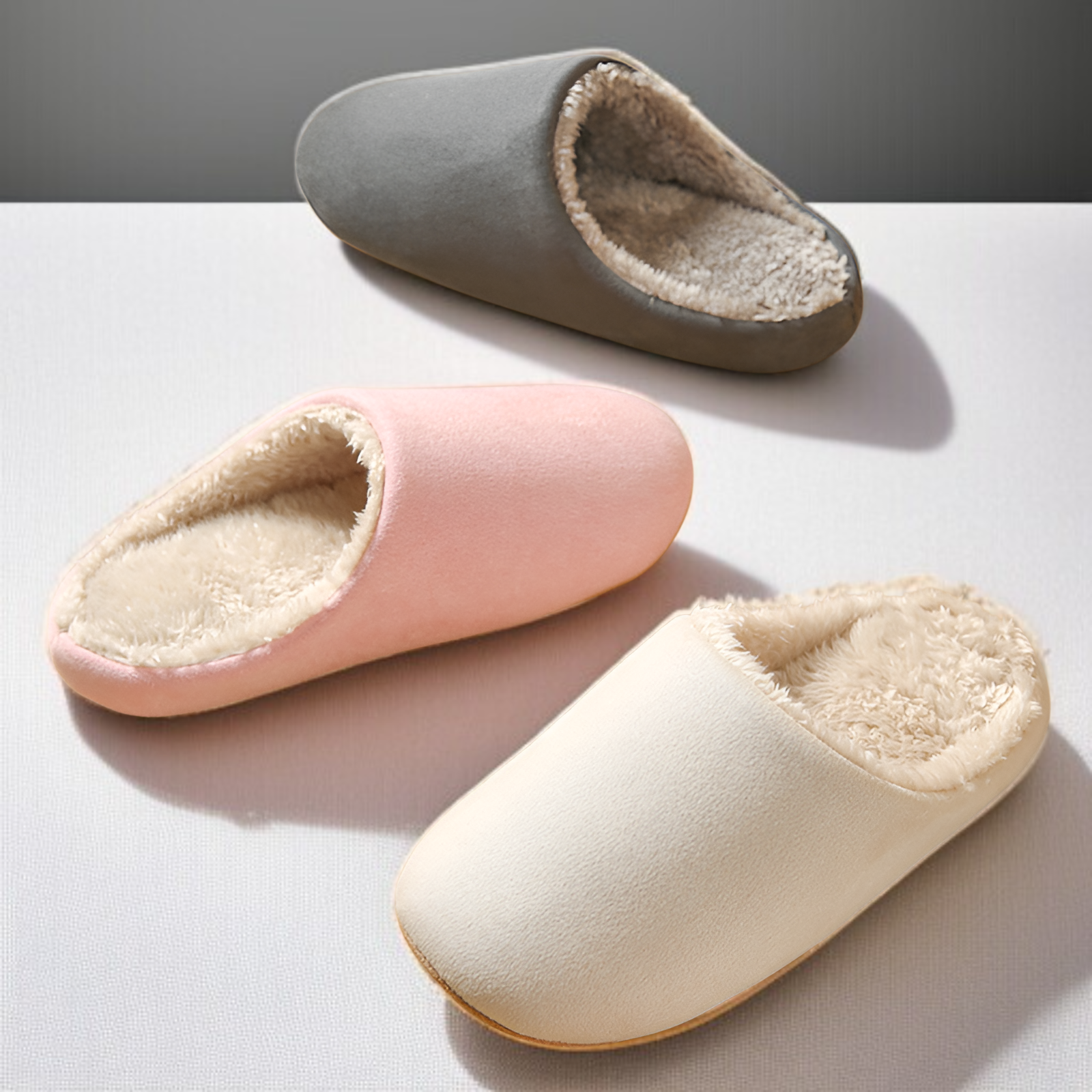 นุ่มแต่เพียงผู้เดียวขนแกะเงียบลื่นรองเท้าแตะผ้าฝ้าย