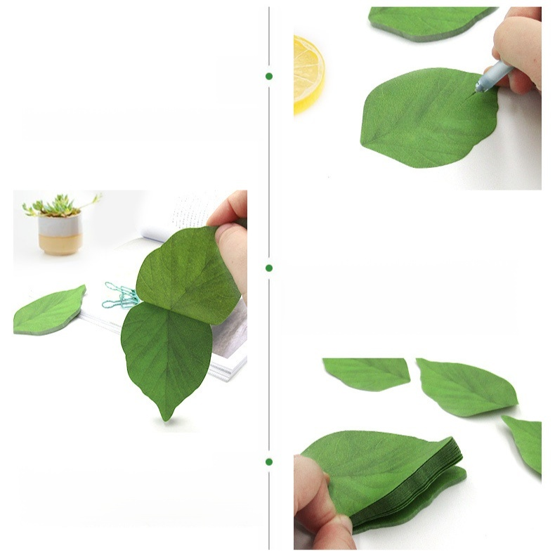 소원 메모지 나뭇잎 형태 메모장