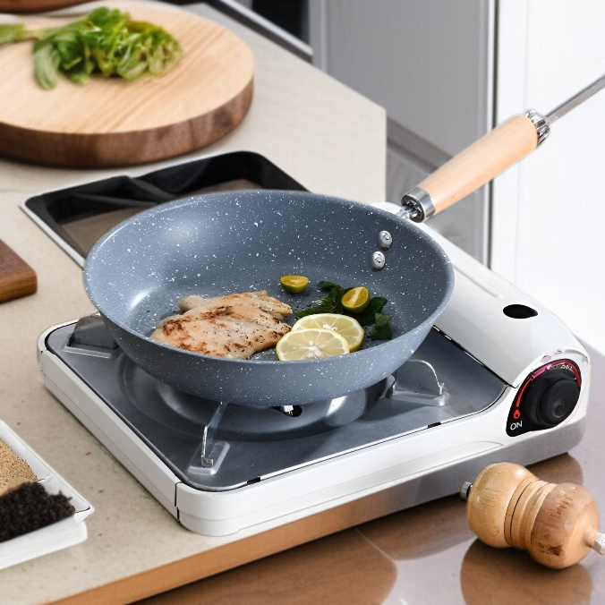 가정용 맥반석 프라이팬 스테이크 계란후라이팬 끈적임없음팬