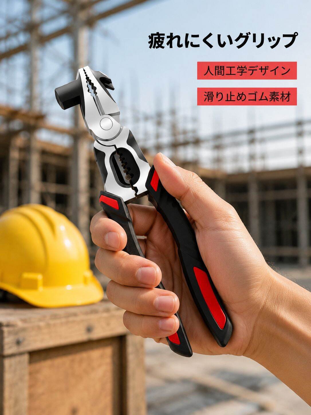 電気工事士専用多用途ワイヤーストリッパーハンマーヘッドツール